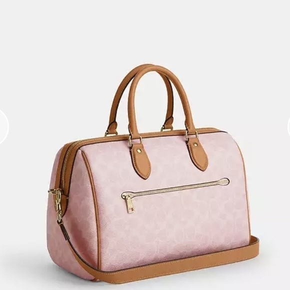 Coach LARGE NEW STILL IN PACKAGING Rowan Satchel In Signature Canvas With Charms - Picture 3 of 7